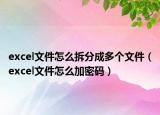 excel文件怎么拆分成多個文件（excel文件怎么加密碼）