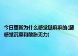 今日更新為什么感覺腿麻麻的(腿感覺沉重和酸脹無力)
