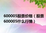 600005股票價(jià)格（股票600005什么行情）