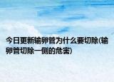 今日更新輸卵管為什么要切除(輸卵管切除一側(cè)的危害)