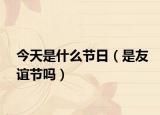 今天是什么節(jié)日（是友誼節(jié)嗎）