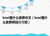 kswl是什么意思中文（kswl是什么意思啊簡介介紹）