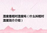 濕度是相對(duì)濕度嗎（什么叫相對(duì)濕度簡(jiǎn)介介紹）