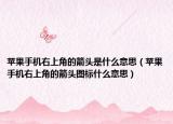 蘋果手機右上角的箭頭是什么意思（蘋果手機右上角的箭頭圖標什么意思）