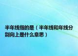 半年線指的是（半年線和年線分別向上是什么意思）