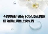 今日更新在閑魚上怎么賣東西流程 如何在閑魚上賣東西