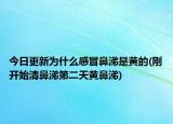 今日更新為什么感冒鼻涕是黃的(剛開始清鼻涕第二天黃鼻涕)