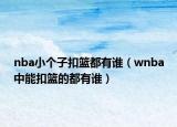 nba小個子扣籃都有誰（wnba中能扣籃的都有誰）