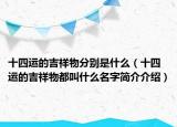 十四運的吉祥物分別是什么（十四運的吉祥物都叫什么名字簡介介紹）