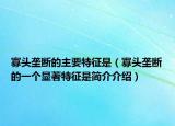 寡頭壟斷的主要特征是（寡頭壟斷的一個(gè)顯著特征是簡(jiǎn)介介紹）