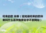 將來的歌 伴奏（誰知道將來的歌伴奏叫什么名字我要名字不要網(wǎng)站）