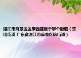 湛江市麻章區(qū)金康西路屬于哪個(gè)街道（東山街道 廣東省湛江市麻章區(qū)轄街道）