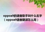 oppoa9的語音助手叫什么名字（oppoa9語音翻譯怎么用）