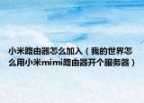 小米路由器怎么加入（我的世界怎么用小米mimi路由器開(kāi)個(gè)服務(wù)器）