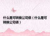 什么是可轉(zhuǎn)換公司債（什么是可轉(zhuǎn)換公司債）