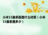 小米11像素版是什么材質(zhì)（小米11像素是多少）