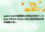 apple watch的鍛煉心率是達到多少（Apple Watch Series 3怎么體能訓練過程中查看心率）