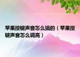 蘋果按鍵聲音怎么搞的（蘋果按鍵聲音怎么調(diào)高）