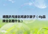 德國乒乓球名將波爾妻子（dg品牌全名是什么）