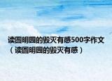 讀圓明園的毀滅有感500字作文（讀圓明園的毀滅有感）