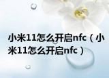 小米11怎么開啟nfc（小米11怎么開啟nfc）