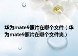 華為mate9照片在哪個文件（華為mate9照片在哪個文件夾）