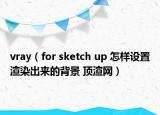 vray（for sketch up 怎樣設(shè)置渲染出來的背景 頂渲網(wǎng)）