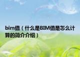 bim值（什么是BIM值是怎么計算的簡介介紹）