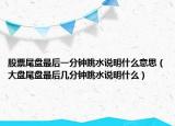 股票尾盤(pán)最后一分鐘跳水說(shuō)明什么意思（大盤(pán)尾盤(pán)最后幾分鐘跳水說(shuō)明什么）