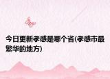 今日更新孝感是哪個(gè)省(孝感市最繁華的地方)