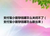 支付寶小豬存錢罐怎么關(guān)閉不了（支付寶小豬存錢罐怎么取出來）