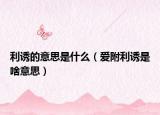 利誘的意思是什么（愛附利誘是啥意思）
