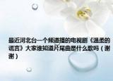最近河北臺一個頻道播的電視劇《溫柔的謊言》大家誰知道片尾曲是什么歌嗎（謝謝）