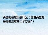 兩型社會建設(shè)是什么（建設(shè)兩型社會需要注意哪三個方面?）