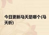 今日更新馬天是哪個(馬天析)
