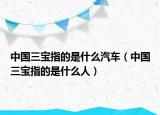 中國三寶指的是什么汽車（中國三寶指的是什么人）