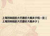 上海到阜陽的大巴票價大概多少錢一張（上海到阜陽的大巴票價大概多少）