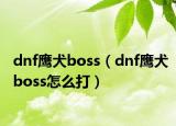 dnf鷹犬boss（dnf鷹犬boss怎么打）