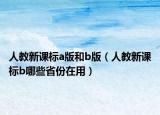 人教新課標(biāo)a版和b版（人教新課標(biāo)b哪些省份在用）