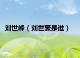 劉世峰（劉世豪是誰）