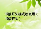 書信開頭格式怎么寫（書信開頭）