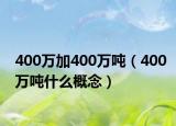 400萬加400萬噸（400萬噸什么概念）