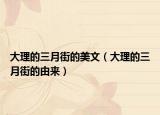 大理的三月街的美文（大理的三月街的由來）