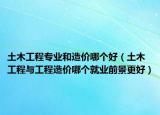 土木工程專業(yè)和造價哪個好（土木工程與工程造價哪個就業(yè)前景更好）
