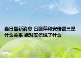 當(dāng)日最新消息 呂麗萍和安倍晉三是什么關(guān)系 她對安倍說了什么