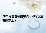 20個元音音標(biāo)的單詞（20個元音音標(biāo)怎么）