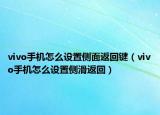 vivo手機怎么設(shè)置側(cè)面返回鍵（vivo手機怎么設(shè)置側(cè)滑返回）