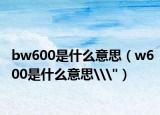 bw600是什么意思（w600是什么意思\
