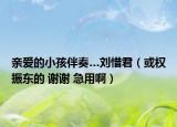 親愛的小孩伴奏…劉惜君（或權(quán)振東的 謝謝 急用?。? /></span></a>
                        <h2><a href=