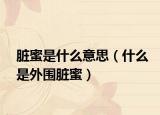 臟蜜是什么意思（什么是外圍臟蜜）